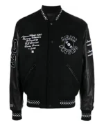 Patrick Mahomes Amiri Black Letterman Varsity Jacket | Trendy Leather Jackets