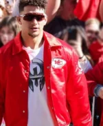 Patrick Mahomes Chiefs Super Bowl LVIII Victory Parade Jacket | Trendy Leather Jackets
