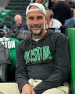 Pep Guardiola NBA Final Boston Hoodie | Trendy Leather Jackets