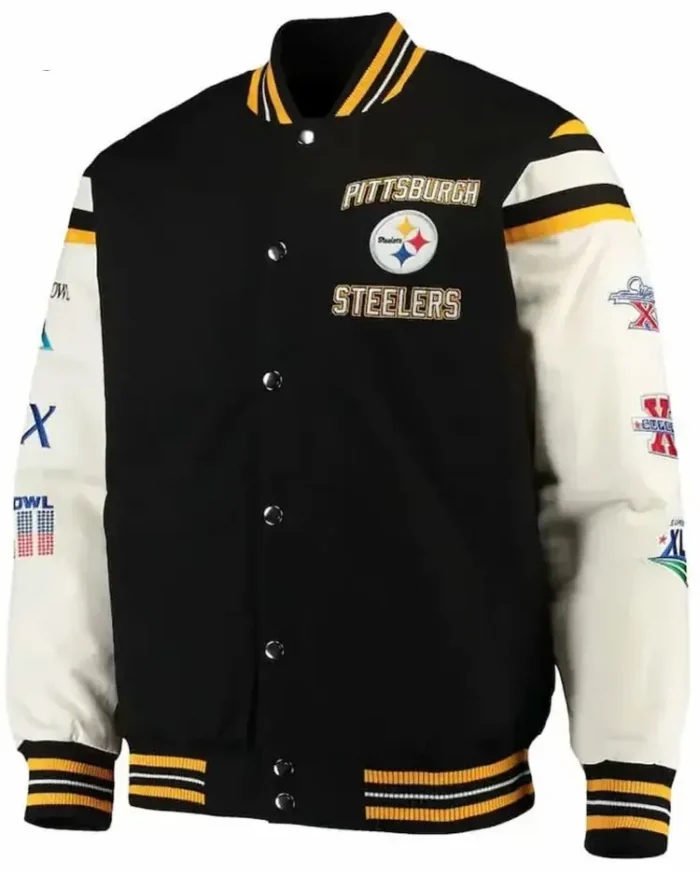 Pittsburgh Steelers Letterman Varsity Jacket | Trendy Leather Jackets
