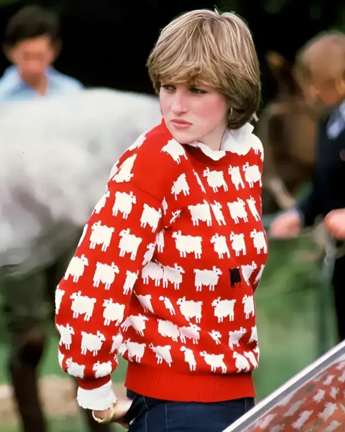 Princess Diana Black Sheep Sweater | Trendy Leather Jackets