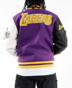 Pro Standard NBA Los Angeles Lakers Logo Varsity Jacket | Trendy Leather Jackets