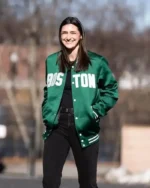 PWHL Boston Green Jacket | Trendy Leather Jackets