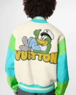Rainbow Playground Varsity Jacket | Trendy Leather Jackets
