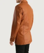 Ray Cutler Tan Brown Leather Blazer | Trendy Leather Jackets