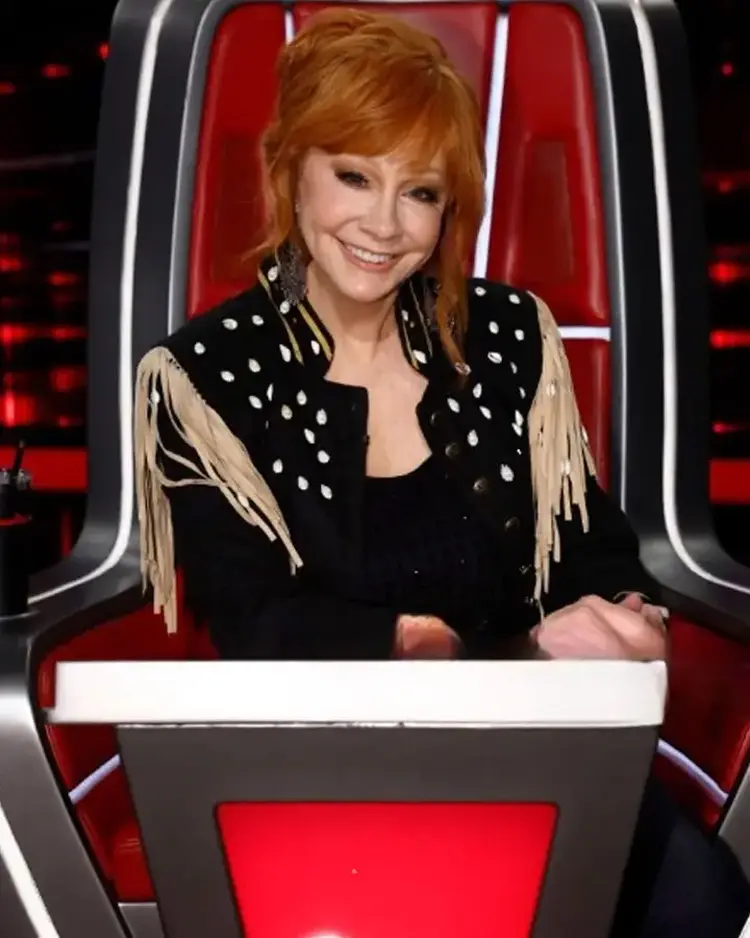 Reba Mcentire The Voice S25 Fringe Jacket | Trendy Leather Jackets
