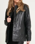 Retro Leather Reefer Jacket | Trendy Leather Jackets
