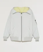Reversible Hooded Bomber Shearling Jacket | Trendy Leather Jackets