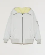 Reversible Hooded Bomber Shearling Jacket | Trendy Leather Jackets