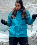 Rhiannon Fish Polar Opposites Blue Jacket | Trendy Leather Jackets