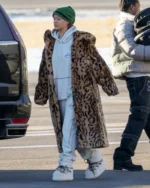 Rihanna Leopard Print Long Coat | TLJ