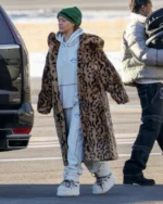 Rihanna Leopard Print Long Coat | TLJ
