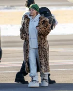 Rihanna Leopard Print Long Coat | TLJ