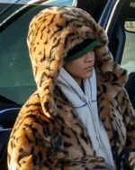 Rihanna Leopard Print Long Coat | TLJ