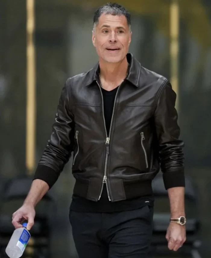 Rob Pelinka Black Leather Bomber Jacket | Trendy Leather Jackets