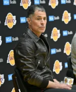 Rob Pelinka Black Leather Bomber Jacket | Trendy Leather Jackets