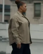 Robyn McCall The Equalizer S04 Brown Flower Shirt Jacket | Trendy Leather Jackets