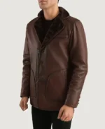 Rocky Brown Fur Leather Coat | Trendy Leather Jackets