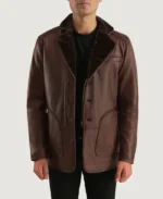 Rocky Brown Fur Leather Coat | Trendy Leather Jackets