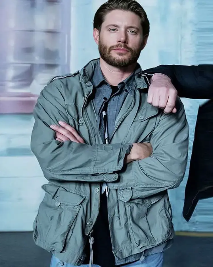 Russell Shaw Tracker 2024 Jensen Ackles Green Jacket | Trendy Leather Jackets