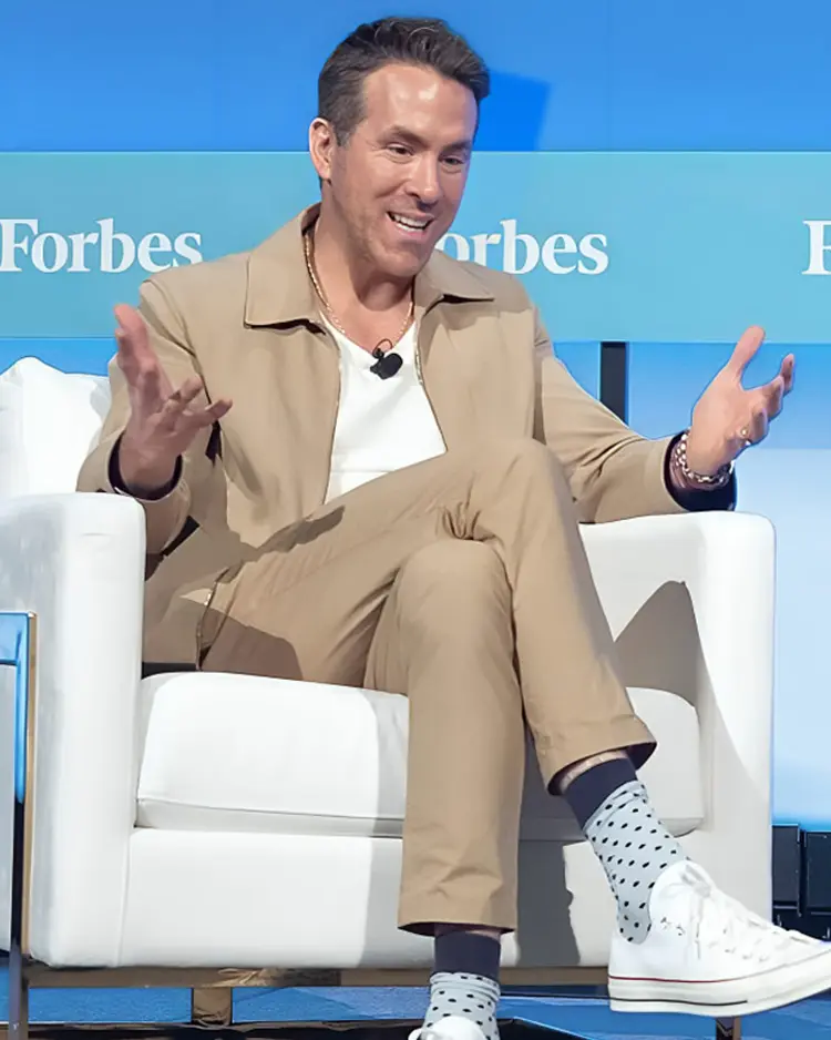 Ryan Reynolds Forbes Iconoclast Summit Jacket | Trendy Leather Jackets