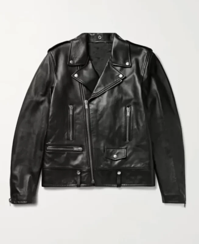 Saint Laurent Biker Black Leather Jacket | Trendy Leather Jackets