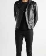 Saint Laurent Biker Black Leather Jacket | Trendy Leather Jackets