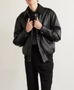 Saint Laurent Blouson Black Leather Jacket | Trendy Leather Jackets