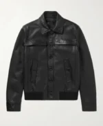 Saint Laurent Padded Black Leather Jacket | Trendy Leather Jackets