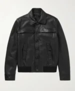Saint Laurent Padded Black Leather Jacket | Trendy Leather Jackets