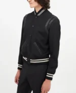 Saint Laurent Teddy Varsity Jacket | Trendy Leather Jackets