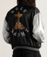 Saint Mxxxxxx Born X Raised Printed Satin Twill Bomber Jacket | Trendy Leather Jackets