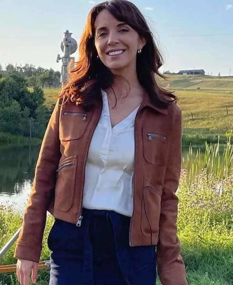 Samantha Louise Fleming Heartland Brown Jacket | Trendy Leather Jackets