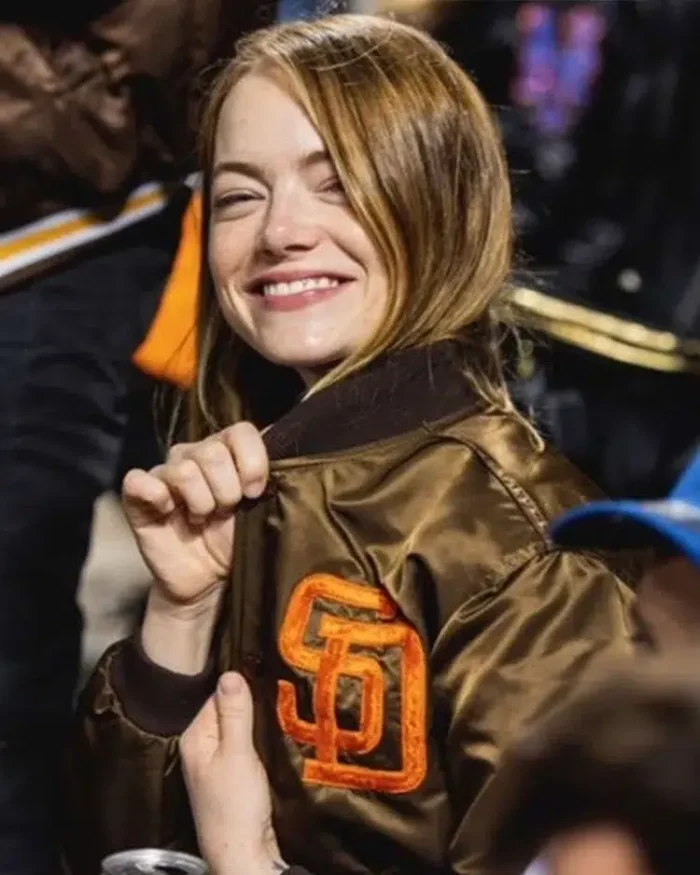 San Diego Padres Emma Stone Jacket | Trendy Leather Jackets