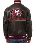 San Francisco 49ers JH Design Leather Snap Jacket | Trendy Leather Jackets
