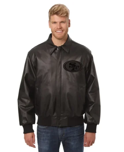 San Francisco 49ers JH Design Tonal Leather Jacket | Trendy Leather Jackets