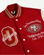 San Francisco 49ers Ovo Varsity Jacket | Trendy Leather Jackets