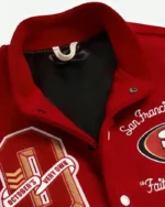 San Francisco 49ers Ovo Varsity Jacket | Trendy Leather Jackets