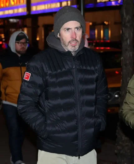 Saturday Night Live 1975 Jason Reitman Black Puffer Jacket | Trendy Leather Jackets