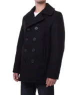 Schott NYC Classic Melton Wool US Navy Pea Coat Reefer Jacket | Trendy Leather Jackets