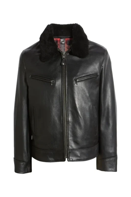 Schott NYC Leather Moto Shearling Jacket | Trendy Leather Jackets