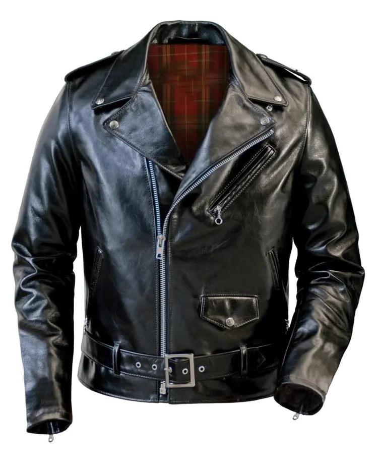 Schott NYC Lightweight Fitted Cowhide Motorcycle Jacket | Trendy Leather Jackets