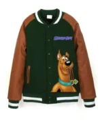 Scooby Doo Green and Brown Varsity Jacket | Trendy Leather Jackets