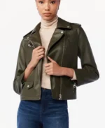 Scoop Women's Faux Leather Moto Jacket | Trendy Leather Jackets