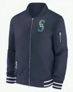Seattle Mariners Full Zip Bomber Jacket | Trendy Leather Jackets