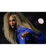 Serena Williams Super Bowl Lix Blue Jacket | Trendy Leather Jackets