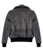 Shadow G-1 Distressed Black Aviator Leather Jacket | Trendy Leather Jackets