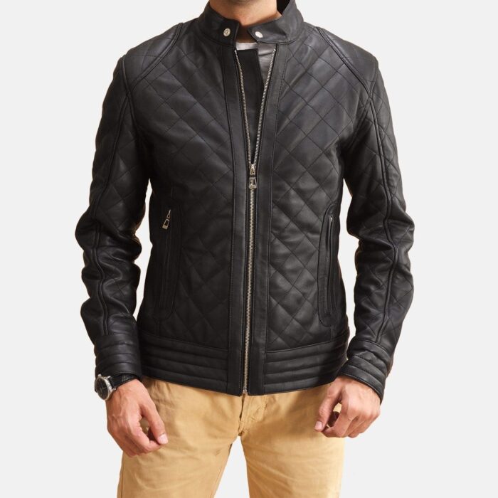 Shop Quilted Black Leather Jacket | TLJ