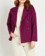 Short-Length Double Fastening Reefer Jacket | Trendy Leather Jackets