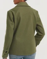 Short-Length Green Reefer Coat Jacket | Trendy Leather Jackets